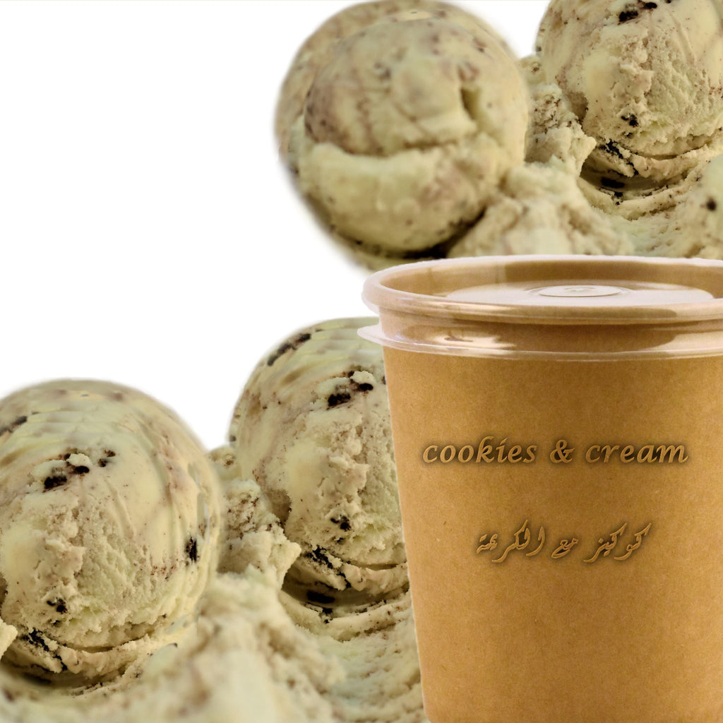 Cookies and cream ice cream 4 scoops (16 OZ), ايسكريم كوكيز آند كريم 4 سكوب