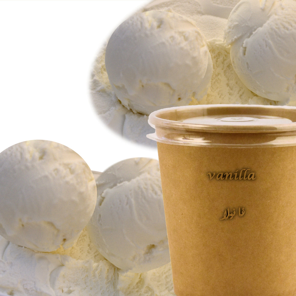 Vanilla ice cream 4 scoops (16 OZ) ,  ايسكريم فانيلا 4 سكوب